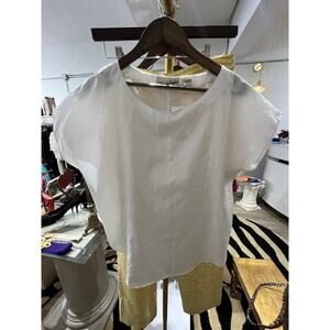 Vintage Diane Von Furstenberg White Top